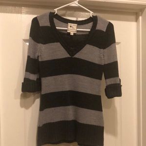 Pink Rose Striped Sweater